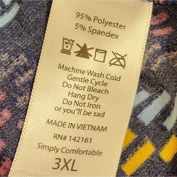 LuLaRoe Maxi Skirt Black Diamond Pattern Bohemian Aztec Print Elegant 3XL New - Picture 10 of 11